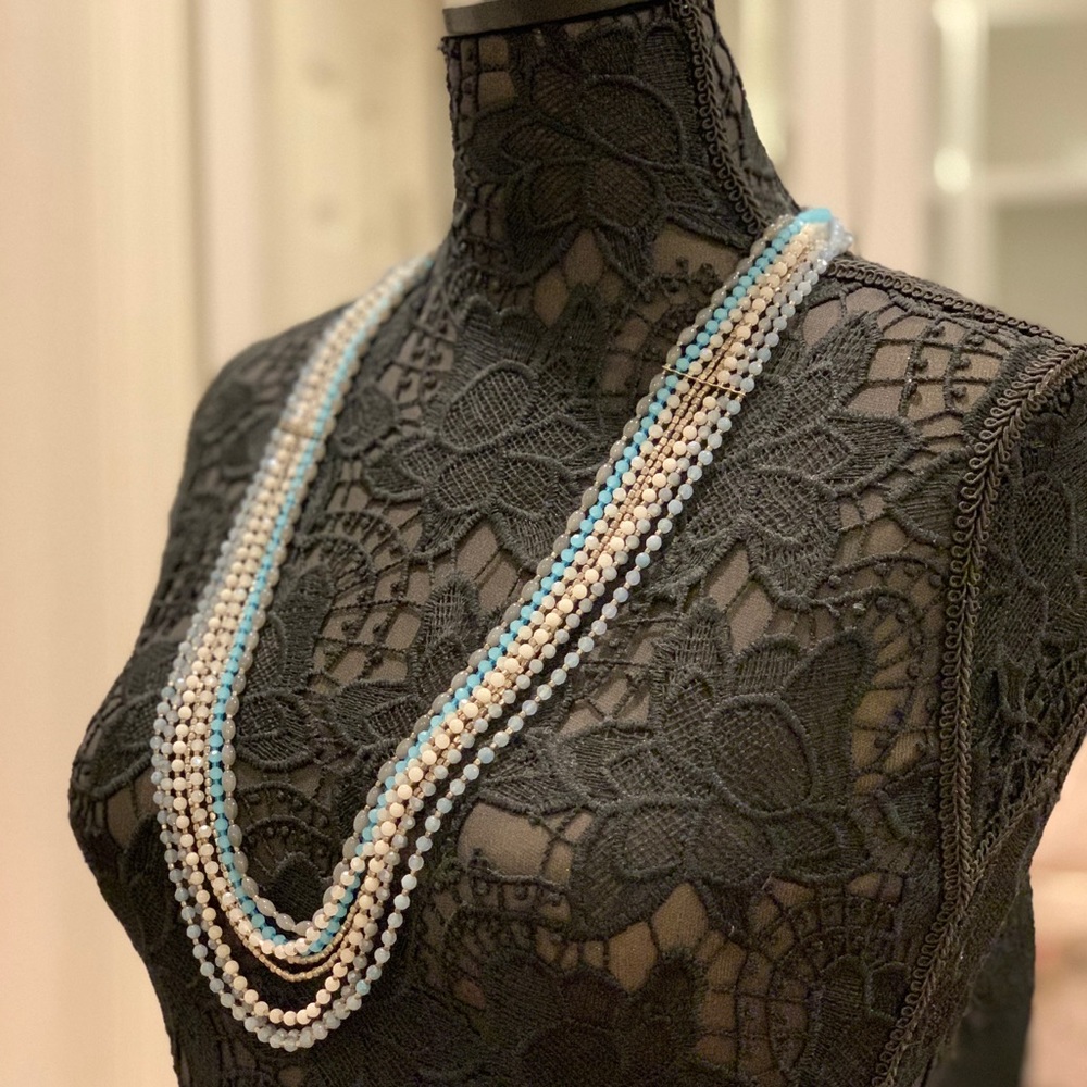 Nakamol Necklace Multi-Strand Crystal Beaded NWOT